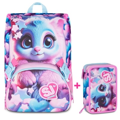 ZAINO ESTENSIBILE SEVEN SJ GANG BIG MAGICAL FANTASY GIRL  + ASTUCCIO 3 ZIP