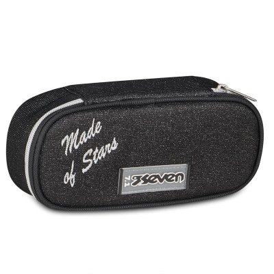 Astuccio Portapenne Seven Round Plus Made Of Stars Shiny Black