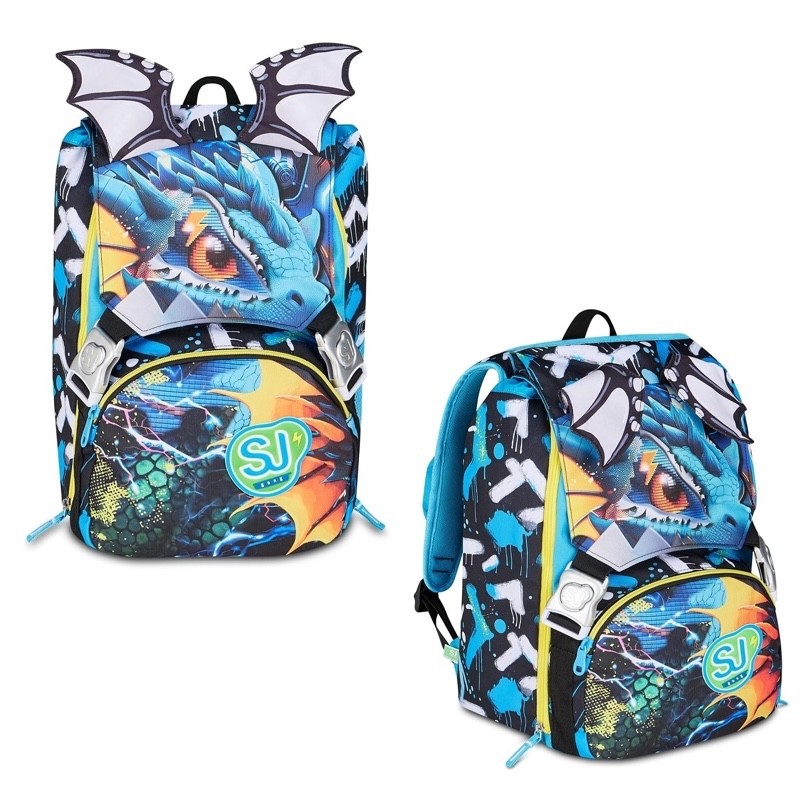ZAINO ESTENSIBILE SEVEN SJ GANG BIG METAL DRAGON BOY + ASTUCCIO 3 ZIP - immagine 2