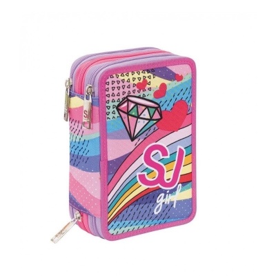 Astuccio Seven Sj Gang 3 Zip Pastel Rainbow