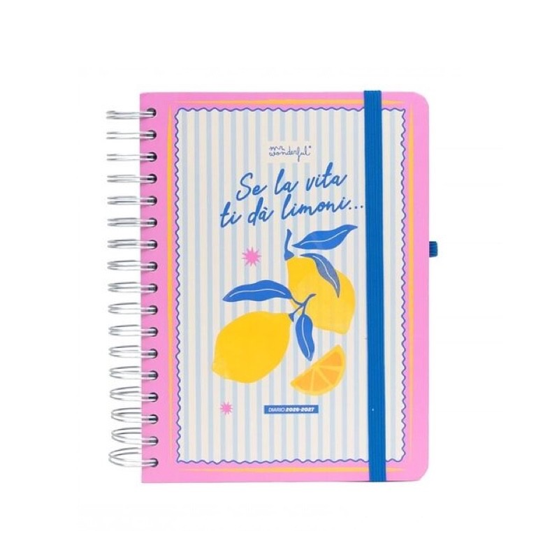 Diario Agenda Scuola Mr. Wonderful 2026/27 Giornaliero Se la vita ti d? limoni?