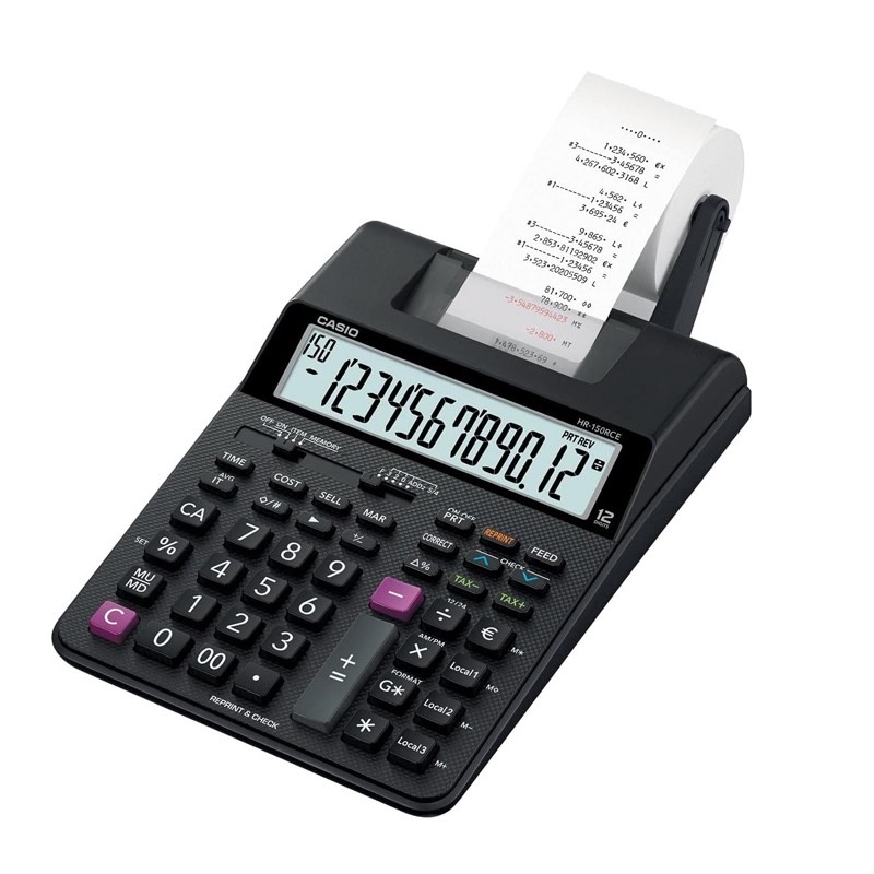CASIO HR-150RCE Calcolatrice scrivente portatile Display a 12 cifre