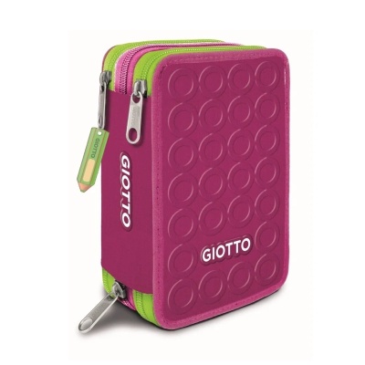 Astuccio 3 Zip Giotto Stilnovolovers Scuola Ciliegia