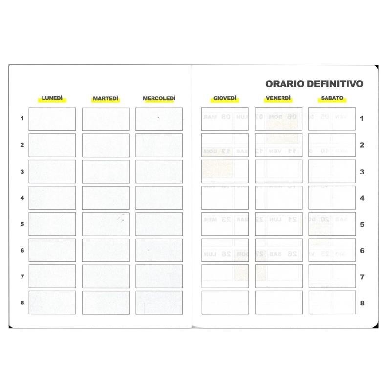 Diario Agenda Smemoranda All Black giornaliera 12 mesi nero con elastico 2026/27 - immagine 3
