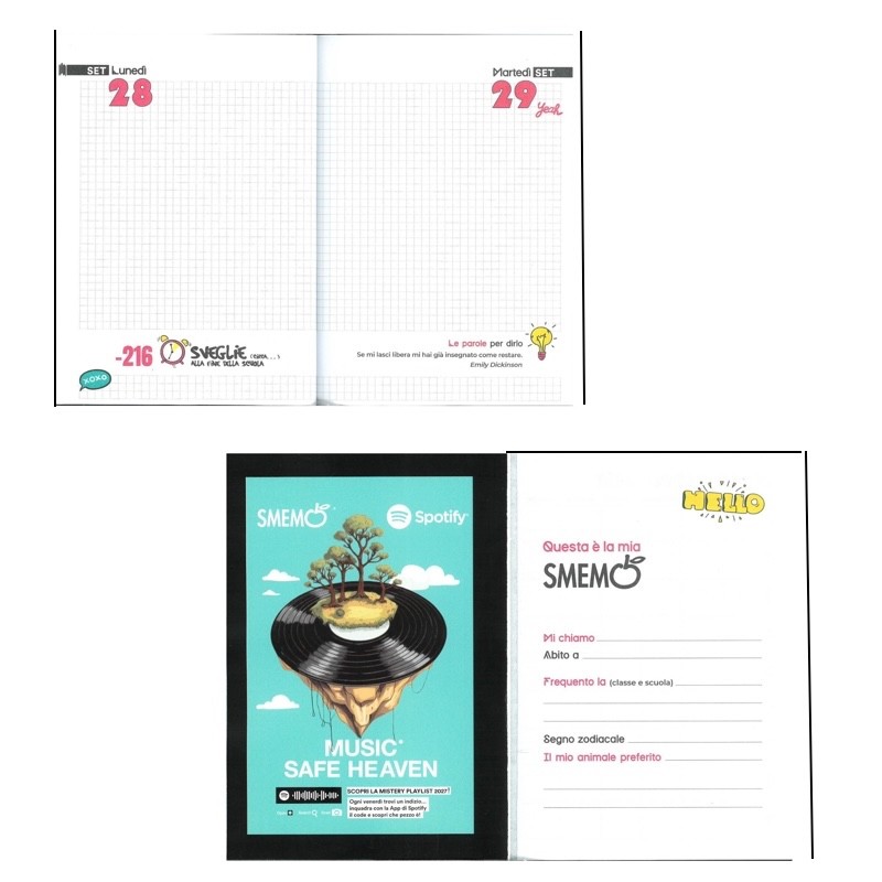 Diario Agenda Smemo Dream&Love 2026/27 16 Mesi Nero/Oro - immagine 3