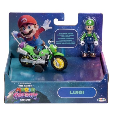 Action figure di Luigi con moto del film Super Mario Galaxy