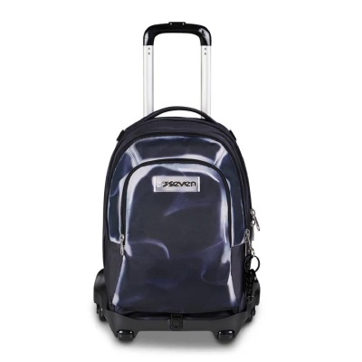 ZAINO TROLLEY JACK SEVEN 8 RUOTE DETACH SHADOWS OF COLOR GRIGIO CENERE
