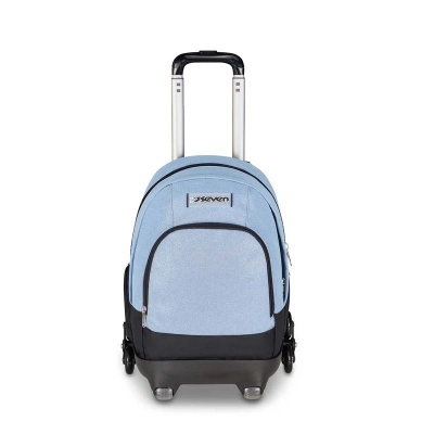 ZAINO TROLLEY COMBY SEVEN 8 RUOTE MADE OF STARS  ACQUAMARINA