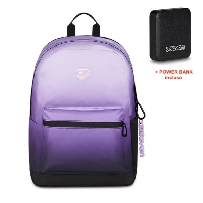 ZAINO SEVEN ROUND CON POWERBANK SHADE TECH MAUVE