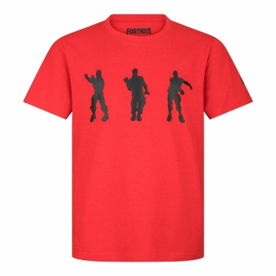 T-Shirt  Maglietta Fortnite UFFICIALE Ragazzi Manica Corta Rossa 16anni/176cm