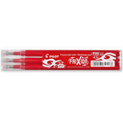 3 Refill ricarica per penna pilot frixion 0,7 Colore rosso