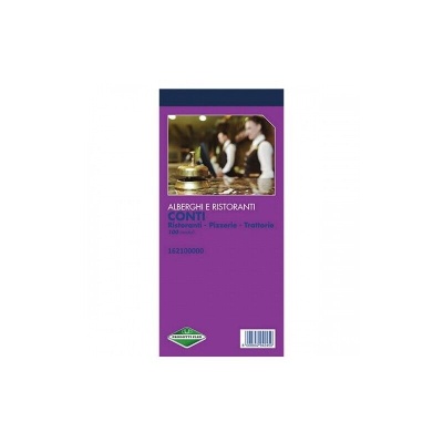 5 Blocchi conti ristoranti/pizzerie/trattorie 100copie 21,5x10cm 162100000 FLEX
