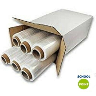 Film Estensibile Trasparente 6 rotoli bobine da 300m 2,2 KG 50 cm Pellicola