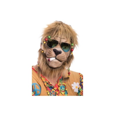 Carnival Toys Maschera Leone Hippie In Lattice C/Criniera E Occhiali