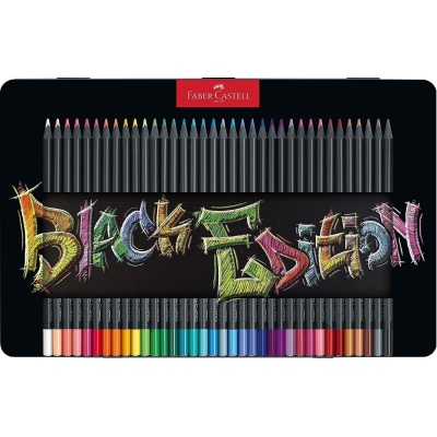 SCATOLA IN METALLO DA 36 PASTELLI BLACK EDITION - FABER CASTELL
