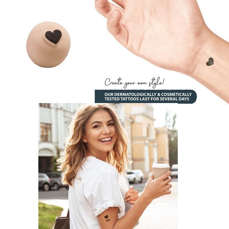 STAMPO TATUAGGIO PICCOLO LADOT COSMETICS Fantasia: Cuore pieno - immagine 4