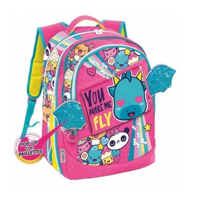 Zaino Estensibile Round LOVE PEACE & JOY GO POP  by Giochi Preziosi Scuola 23/24