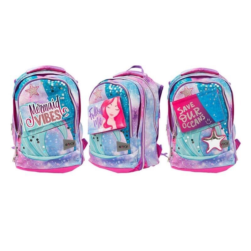 Zaino Estensibile Round MERMAID GO POP by Giochi Preziosi Scuola 23/24 - immagine 3