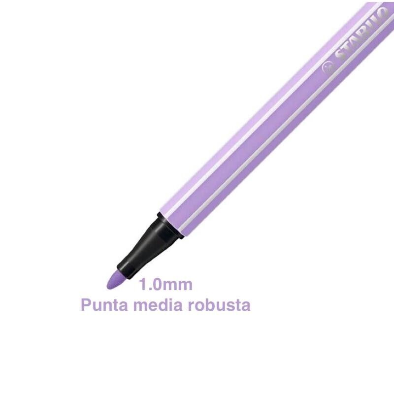 PENNARELLI PEN 68 COLORI PASTELLO LOVE- STABILO CONF. 12 PZ - immagine 2