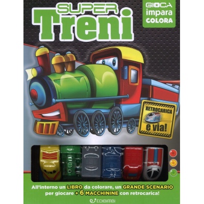 Libro da colorare Supertreni. Ediz. a colori. Con 6 gadget