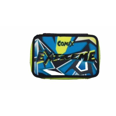 Astuccio Scuola Comix Extreme Blu Triplo 3 Zip Completo con Colori