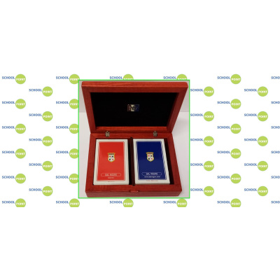 Dal Negro: Portacarte Legno Frassino 2 Mazzi Cololore rosso