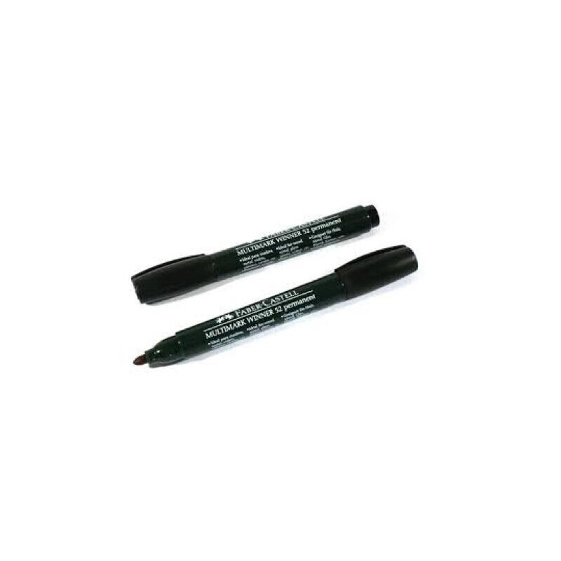 Pennarello Faber Castell Multimark winner 52 punta tonda nero Confezione 12 Pz
