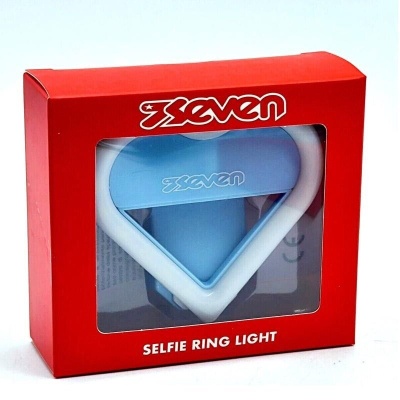 Ring Light Seven Luce Per Selfie Ricaricabile Cuore celeste