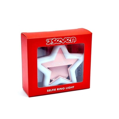 Ring Light Seven Luce Per Selfie Ricaricabile Stella rosa