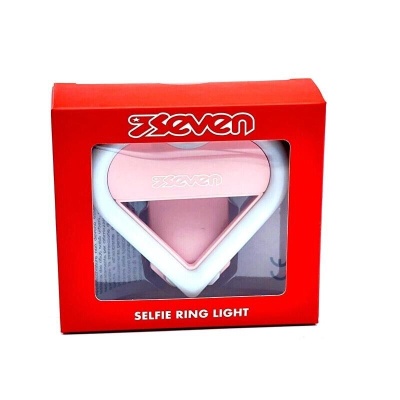 Ring Light Seven Luce Per Selfie Ricaricabile Cuore rosa