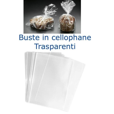 Buste in cellophane piatte trasparenti  misura 35 x 50  cf da 50pz