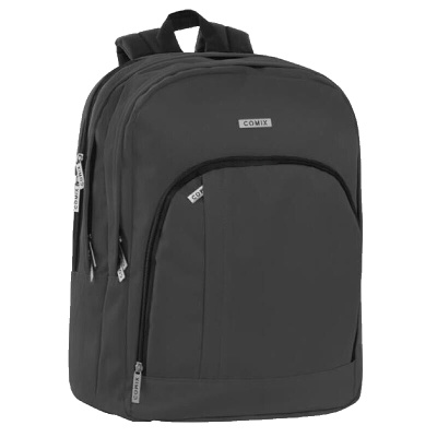Zaino Organizzato Monocolore Nero Comix