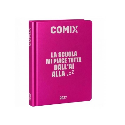 Diario Agenda Comix 13 Mesi 2026/2027 Standard Easy Dark Pink