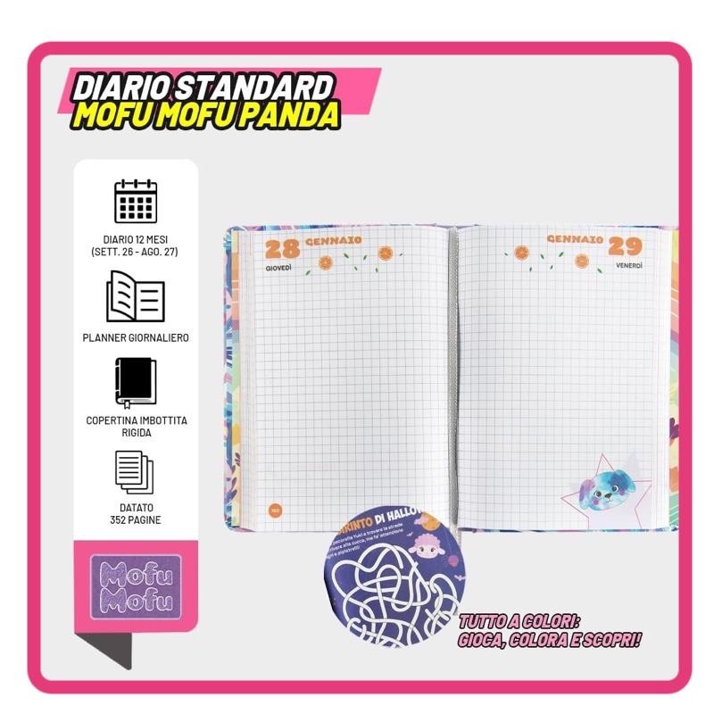 Diario Mofumofu Panda 12 mesi Standard scolastico 2026/2027 - immagine 3