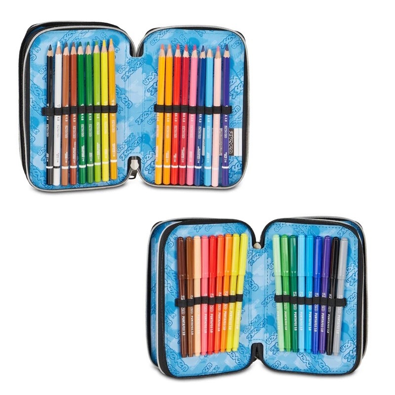 ASTUCCIO SEVEN 3 ZIP MADE OF STARS ACQUAMARINA - immagine 4