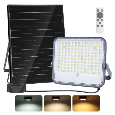 FARO SOLARE LED AIGOSTAR LUCE DIMMERABILE TELECOMANDO IP66 200 WATT 16000 mAH