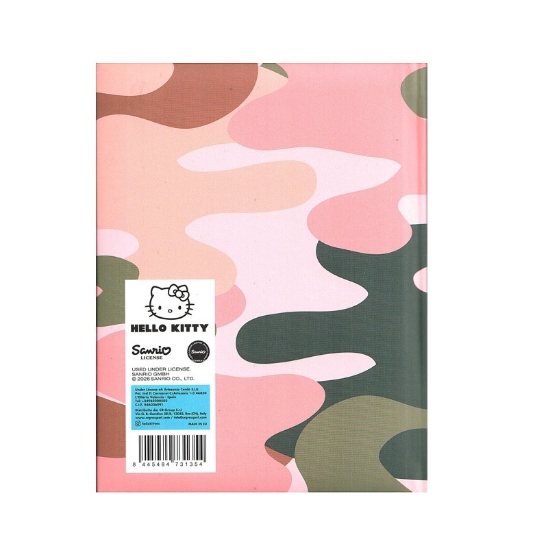 Diario Agenda Hello Kitty Camouflage Rosa 10 Mesi - immagine 4