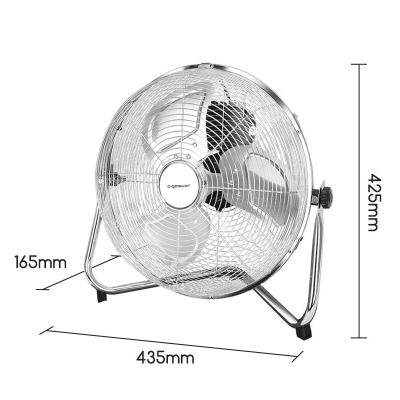 Ventilatore da pavimento 3 pale 3 velocità Interruttore a pulsante Rivestimento - immagine 4