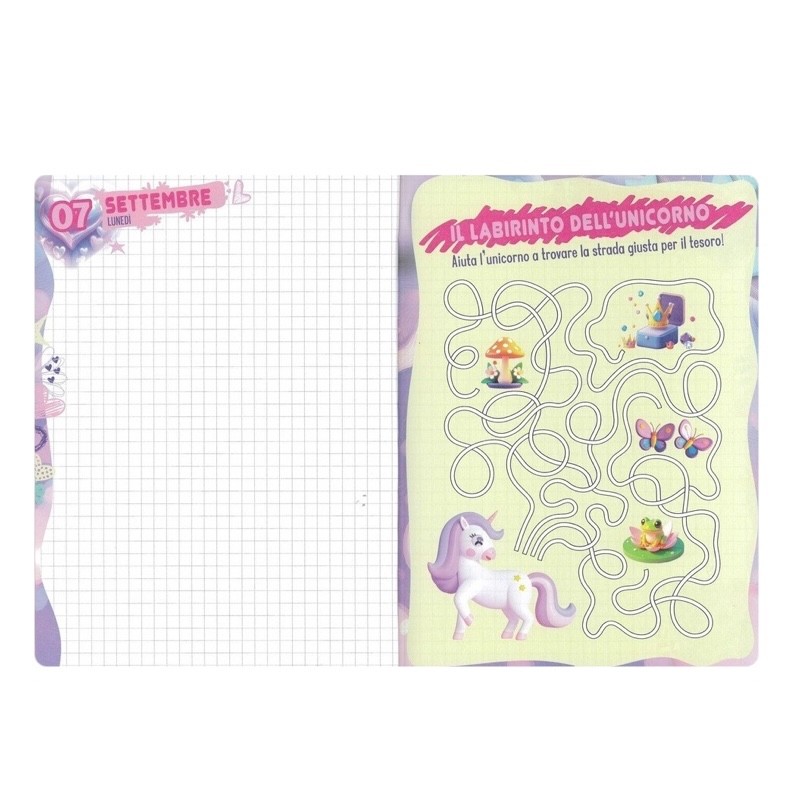 Diario Agenda Sj Gang Girl Animali Magical Fantasy 10 Mesi Datato 2026/2027 - immagine 3