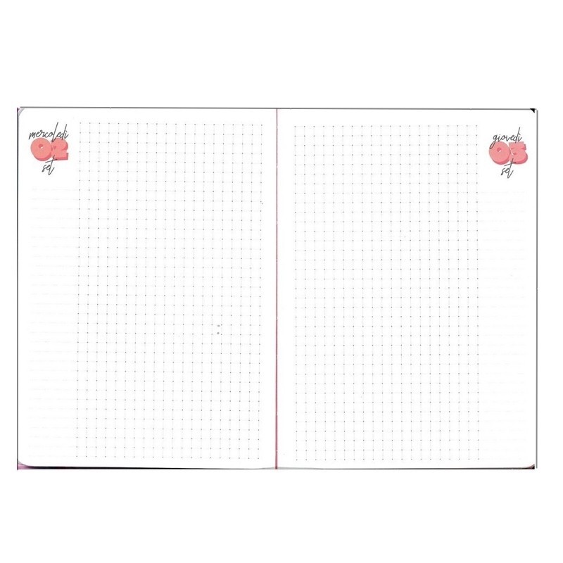 Diario Agenda Standard 12 Mesi Teenace PU 2026/2027 Rosa Viola Arancio - immagine 2