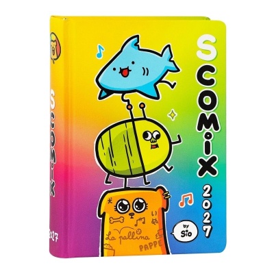 Diario Agenda Medium 16 Mesi 2026/2027 Scomix by Sio Multicolore