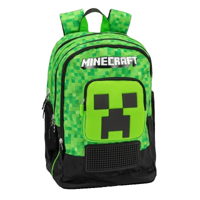 Zaino Scuola Organizzato Minecraft Pixel