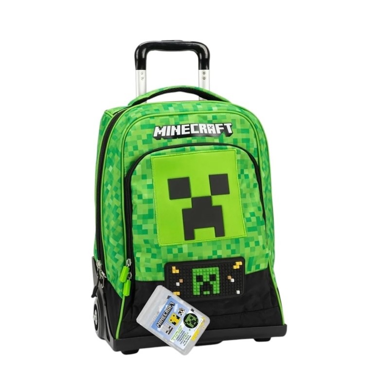 ZAINO SCUOLA TROLLEY SCUOLA MINECRAFT FRANCO PANINI