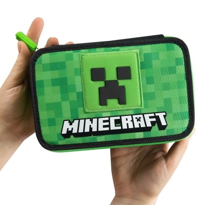 Astuccio Scuola 3 Zip Minecraft Pixel