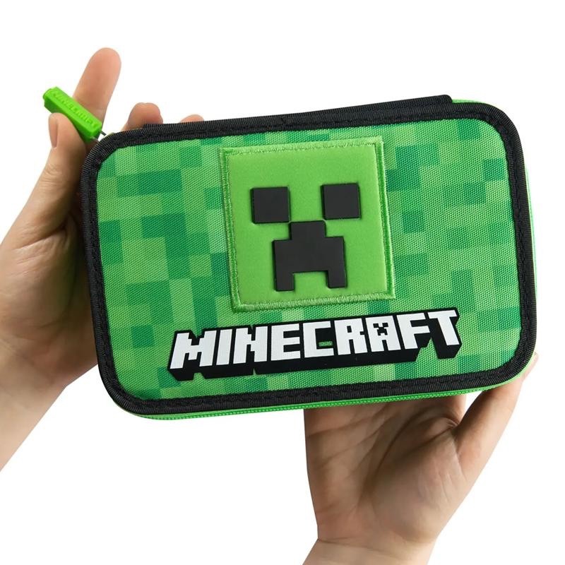Astuccio Scuola 3 Zip Minecraft Pixel