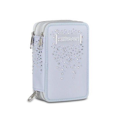ASTUCCIO SEVEN 3 ZIP GLITZYCUTE  GHIACCIO