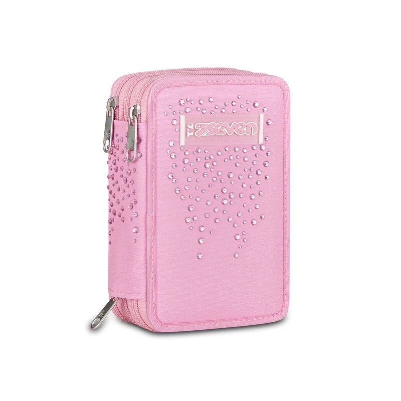 ASTUCCIO SEVEN 3 ZIP GLITZYCUTE PINK