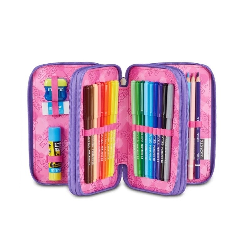 ASTUCCIO SEVEN 3 ZIP GLITZYCUTE VIOLET - immagine 3