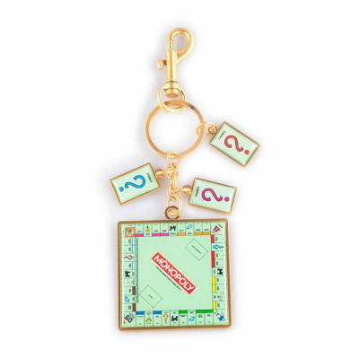 HASBRO Monopoly Board with Card Charms Metal Keychain Unisex Multi (Portachiavi)