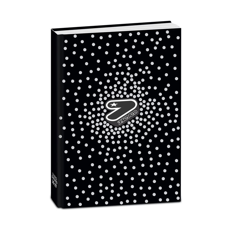 DIARIO AGENDA STANDARD SEVEN GLITZYCUTE BLACK 12 MESI 2026/2027